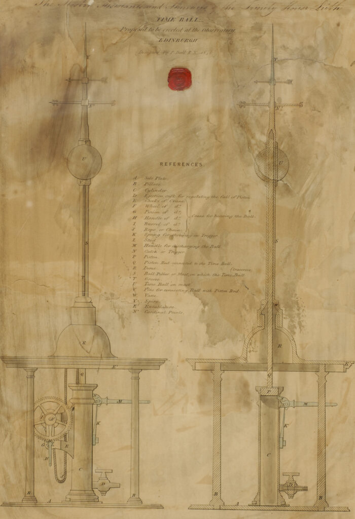 Illustration of a Time Ball Proposed to be erected at the Edinburgh Observatory