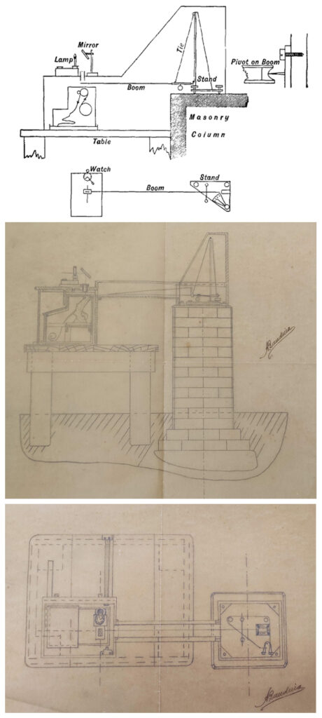 Milne seismograph installation schemes