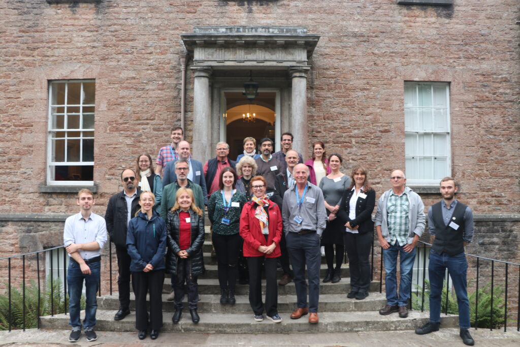 Colour photograph of Photograph of delegates at the final workshop on the steps of Armagh Observatory in Northern Ireland