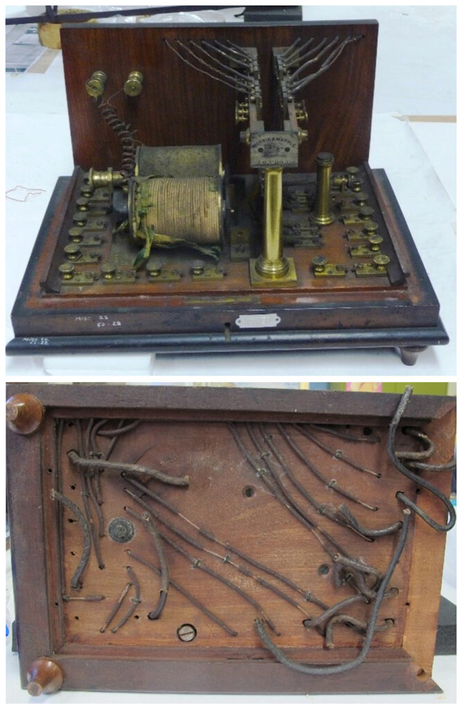 Colour photographs of the Hourly Signal Relay before restoration