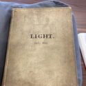 Photograph of a notebook titled Light